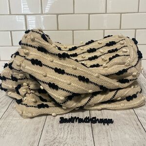 *Cube Pouf Ottoman Cover Textured Storage Cube Boho Bean Bag Footrest Stool 2